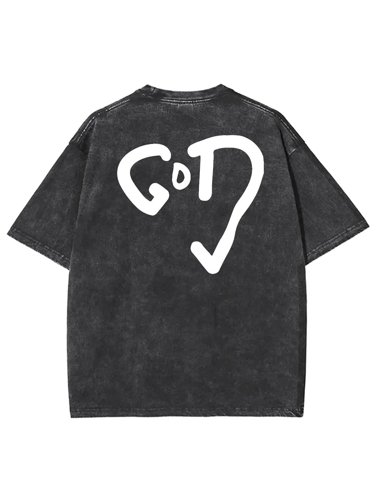 Christianartworkshop God Heart Unisex Washed T-shirt sold by Christian Art Workshop product image thumbnail 5