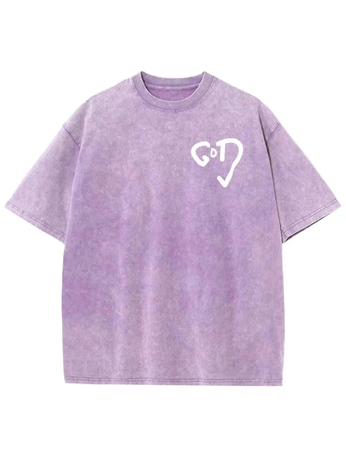 Christianartworkshop God Heart Unisex Washed T-shirt sold by Christian Art Workshop product image thumbnail 2