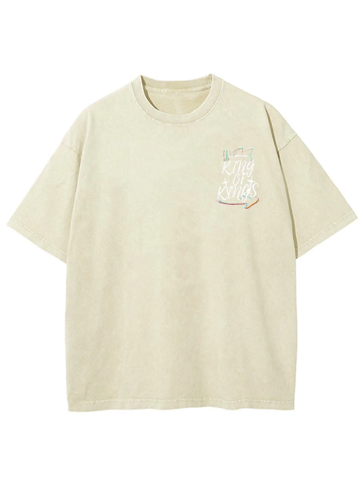 Christianartworkshop King Of Kings Unisex Washed T-shirt sold by Christian Art Workshop product image thumbnail 2