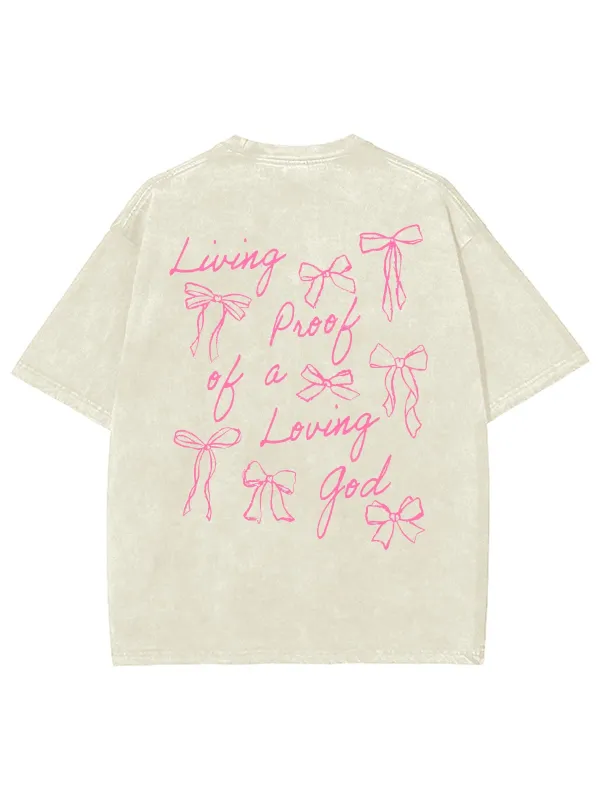 Christianartworkshop Living Proof Of A Loving God Unisex Washed T-shirt sold by Christian Art Workshop