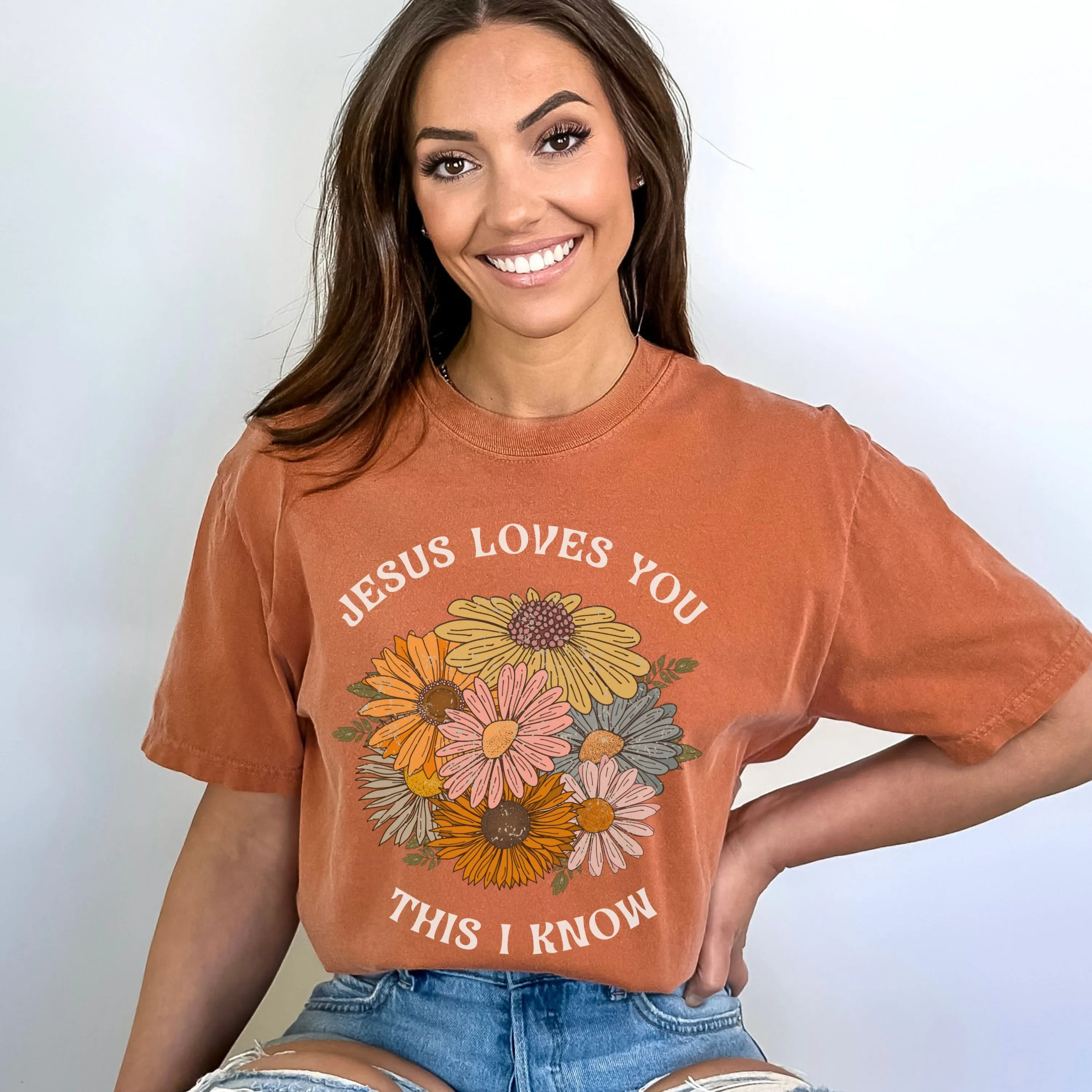 Christianartworkshop Jesus Loves You T-shirt sold by Christian Art Workshop product image thumbnail 5