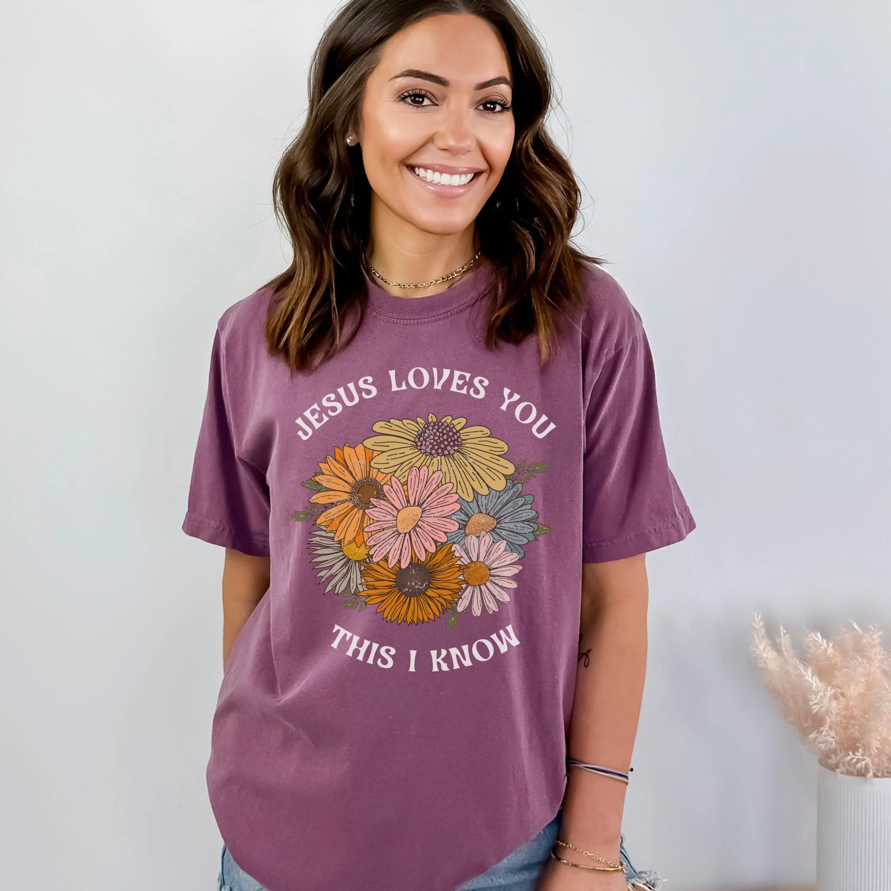 Christianartworkshop Jesus Loves You T-shirt sold by Christian Art Workshop product image thumbnail 2
