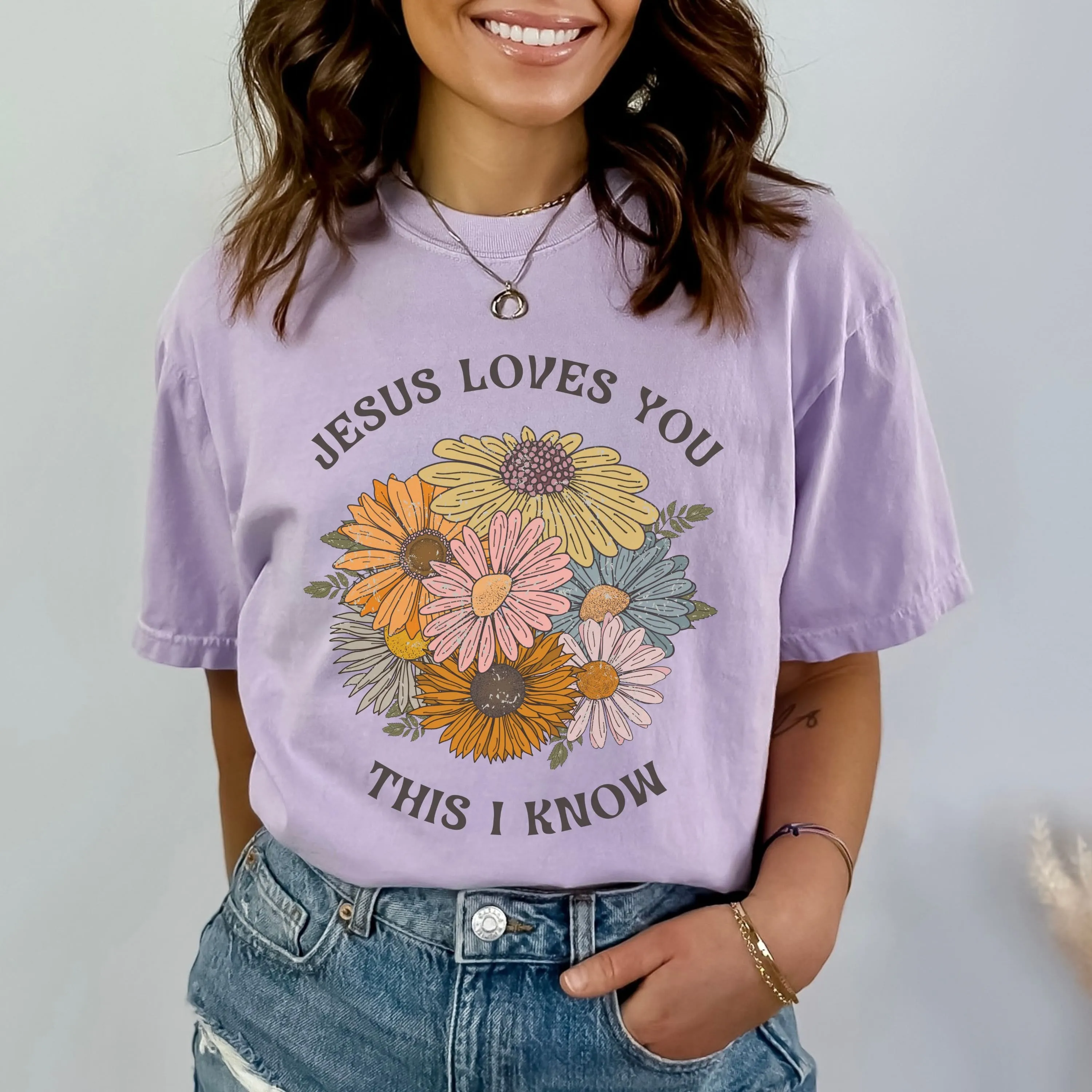 Christianartworkshop Jesus Loves You T-shirt sold by Christian Art Workshop product image thumbnail 4