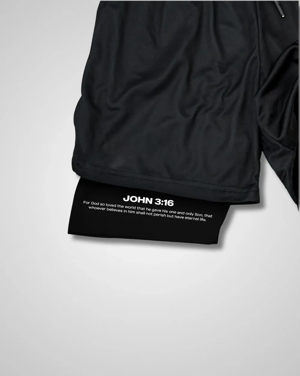 Christianartworkshop John 3:16 Cross Performance Shorts sold by Christian Art Workshop product image thumbnail 3