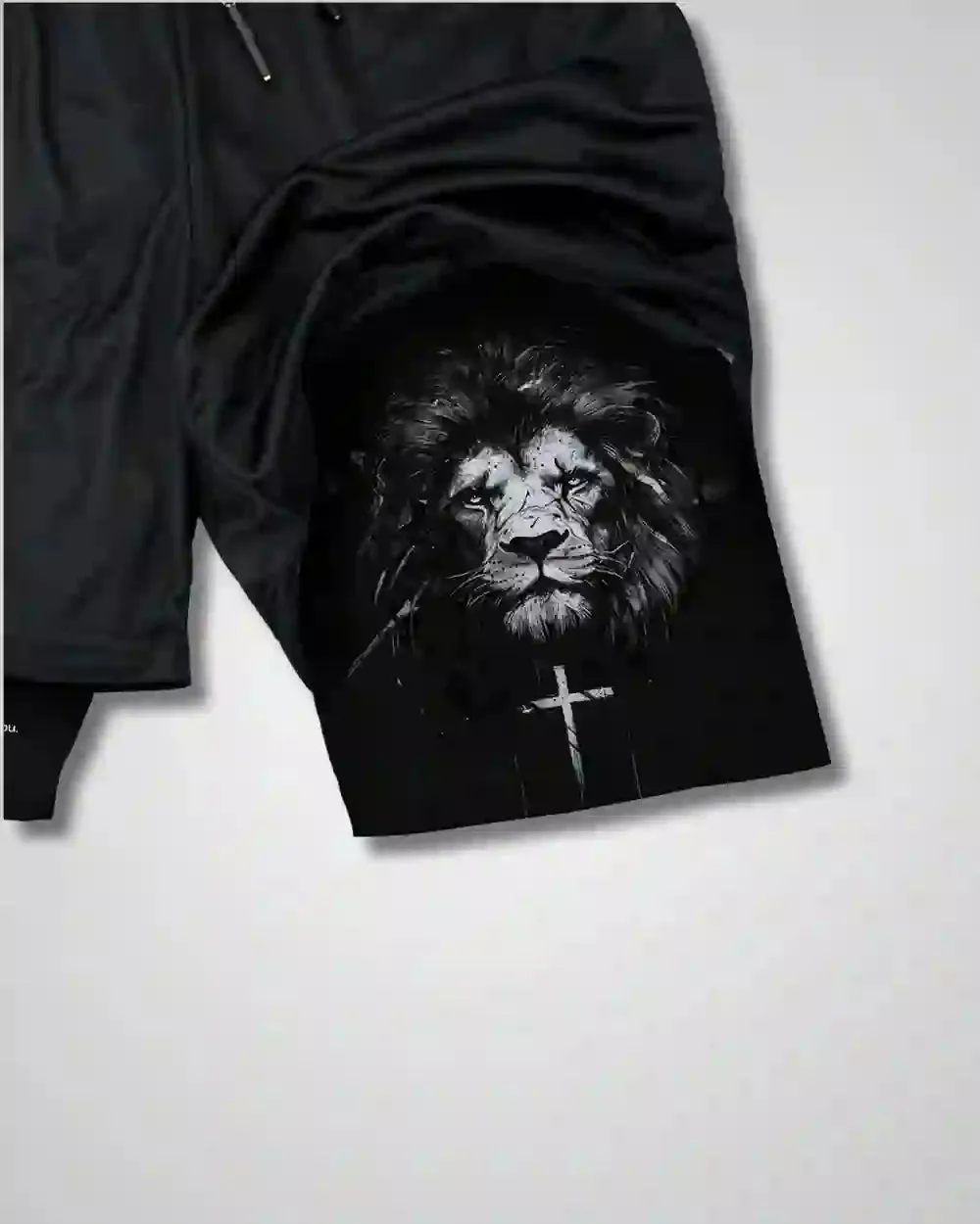 Christianartworkshop Joshua 1:9 Lion Performance Shorts sold by Christian Art Workshop product image thumbnail 2