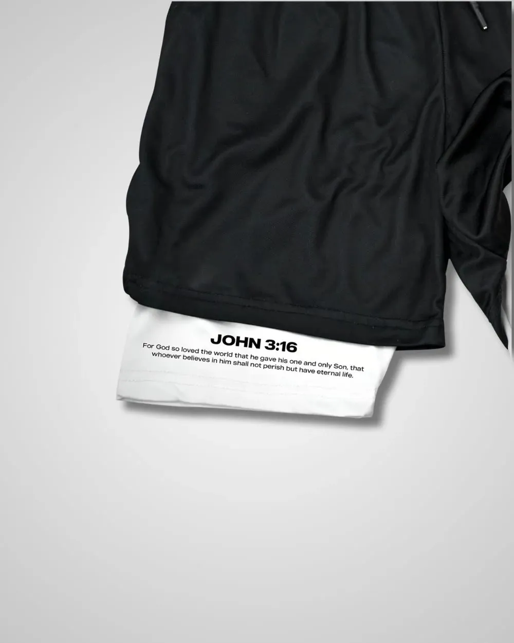 Christianartworkshop John 3:16 The Cross Performance Shorts sold by Christian Art Workshop product image thumbnail 3