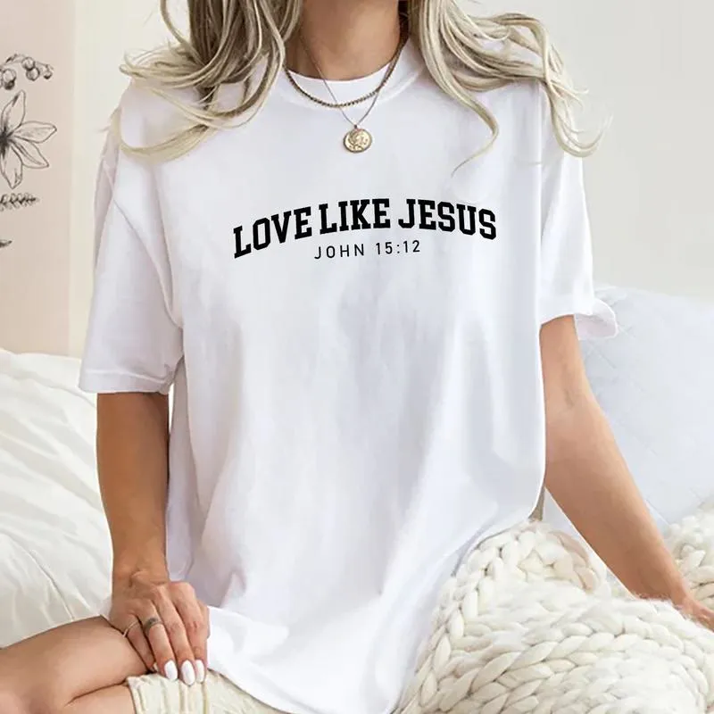 Christianartworkshop Love like Jesus T-shirt sold by Christian Art Workshop product image thumbnail 5