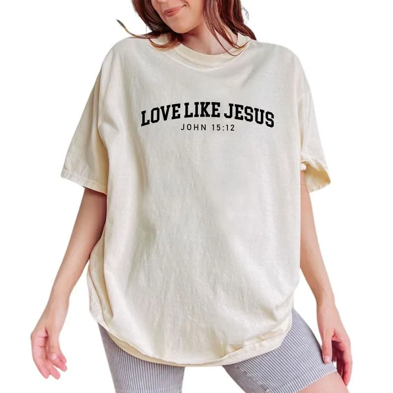 Christianartworkshop Love like Jesus T-shirt sold by Christian Art Workshop product image thumbnail 4
