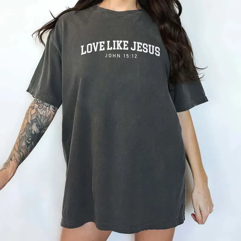Christianartworkshop Love like Jesus T-shirt sold by Christian Art Workshop product image thumbnail 2