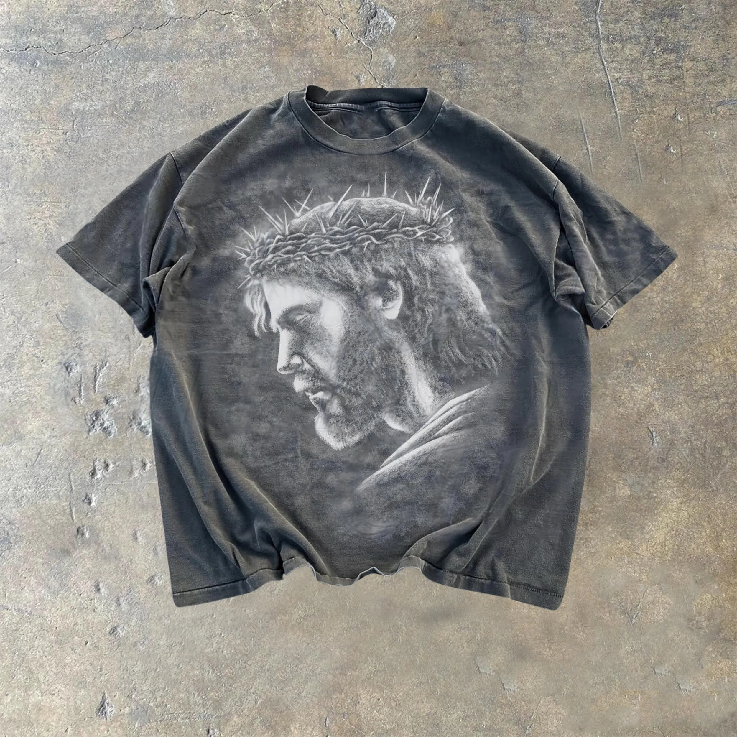 Christianartworkshop Jesus Vintage 90s Graphic T-shirt sold by Christian Art Workshop product image thumbnail 2
