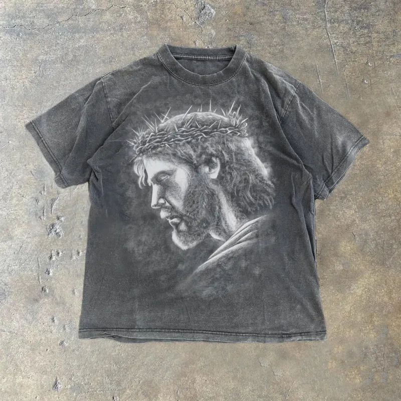 Christianartworkshop Jesus Vintage 90s Graphic T-shirt sold by Christian Art Workshop