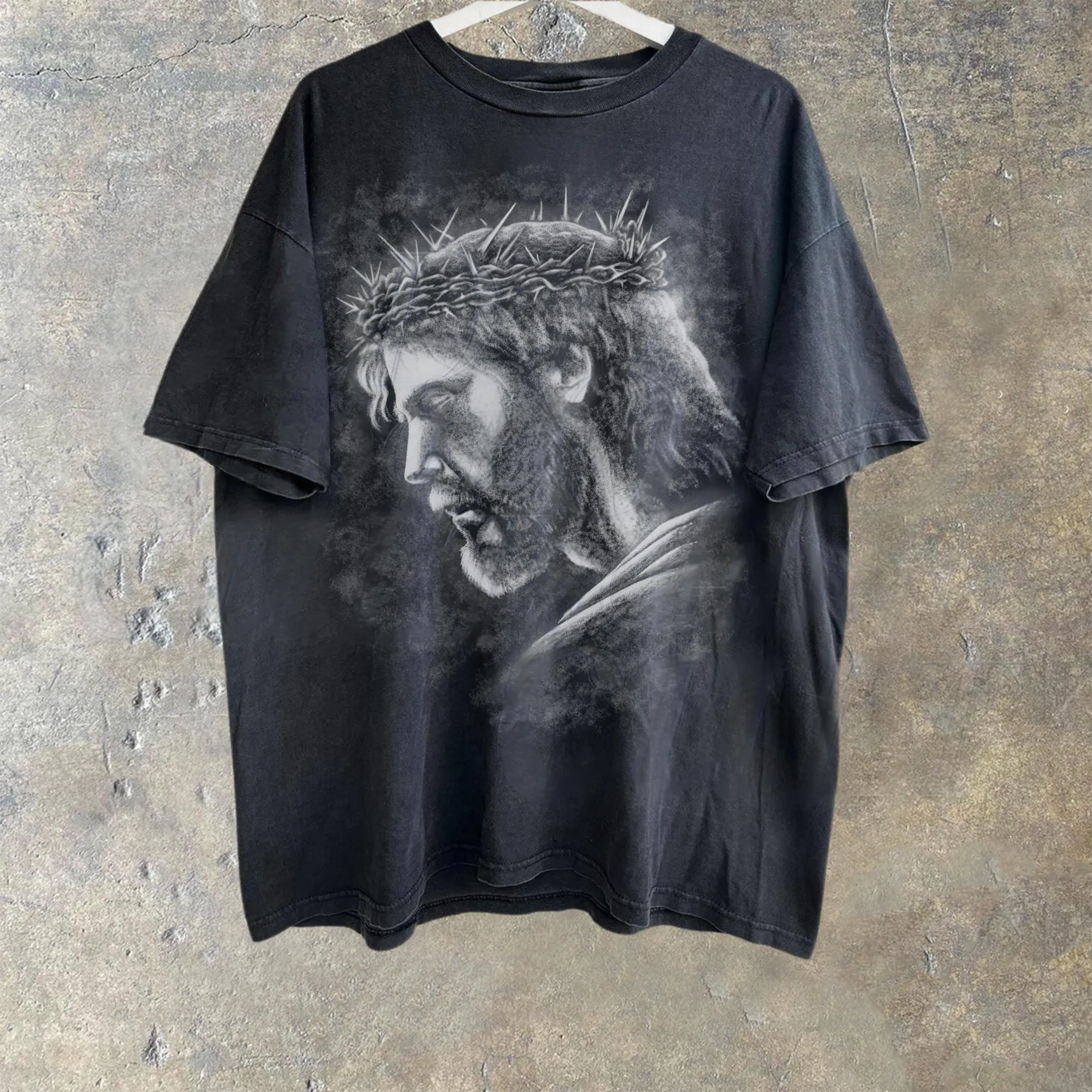 Christianartworkshop Jesus Vintage 90s Graphic T-shirt sold by Christian Art Workshop product image thumbnail 3