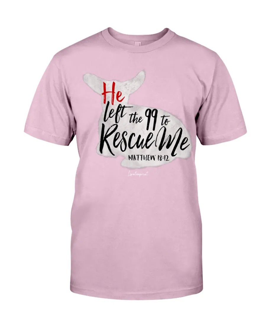 Christianartworkshop He Left The 99 To Rescue Me Classic T-shirt sold by Christian Art Workshop product image thumbnail 5