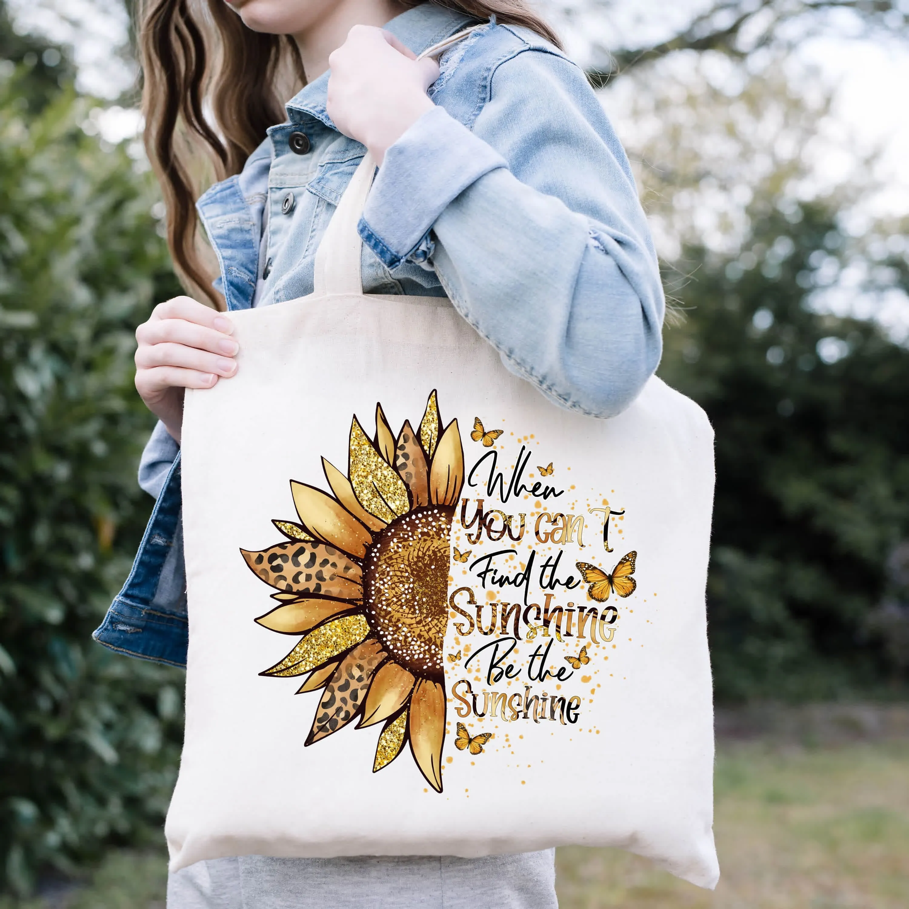 Christianartworkshop Be the Sunshine - Uplifting Inspirational Canvas Tote Bag sold by Christian Art Workshop product image thumbnail 2