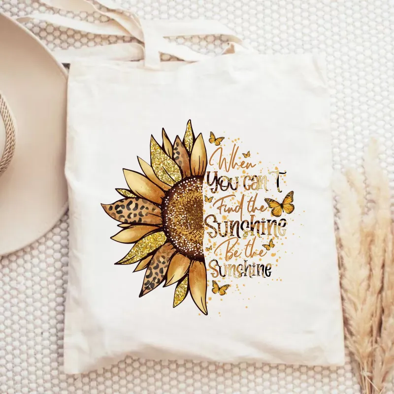 Christianartworkshop Be the Sunshine - Uplifting Inspirational Canvas Tote Bag sold by Christian Art Workshop