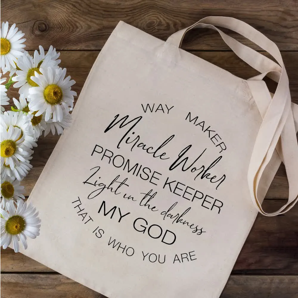 Christianartworkshop Christian Faith Inspirational Canvas Tote Bag sold by Christian Art Workshop product image thumbnail 5
