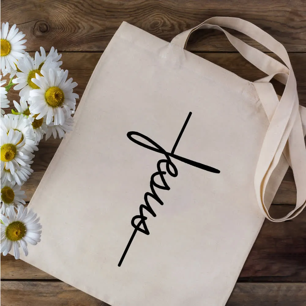 Christianartworkshop Christian Faith Inspirational Canvas Tote Bag sold by Christian Art Workshop product image thumbnail 3