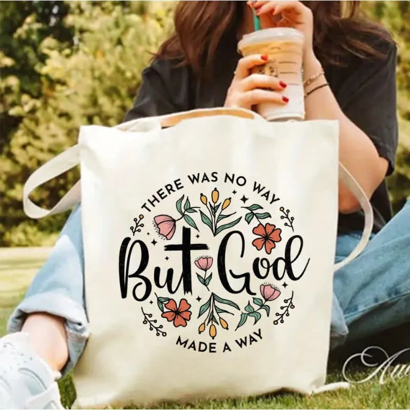 Christianartworkshop Bloom with Faith: The "But God" Tote – A Symbol of Miracles sold by Christian Art Workshop