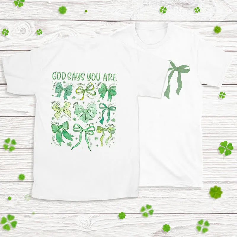 Christianartworkshop Threads of Faith Symbols of Blessing Faith-Inspired T-Shirt sold by Christian Art Workshop product image thumbnail 4