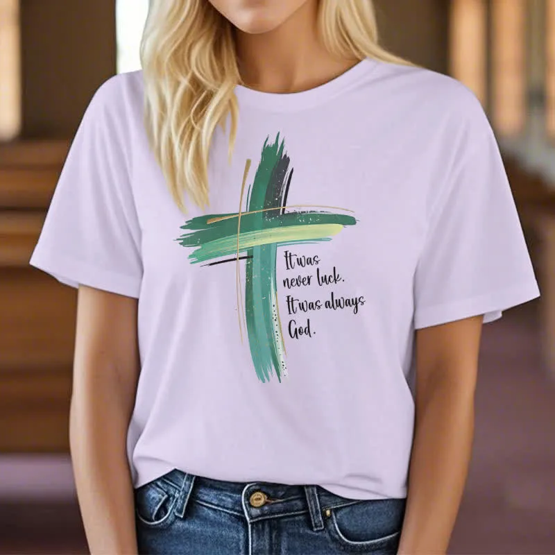 Christianartworkshop Empowerment Clover Faith-Inspired T-Shirt sold by Christian Art Workshop product image thumbnail 3