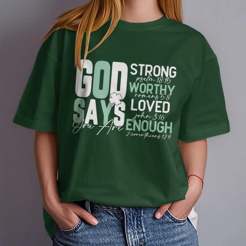 Christianartworkshop Empowerment Clover Tee Faith-Inspired T-Shirt sold by Christian Art Workshop product image thumbnail 3