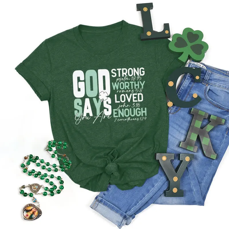 Christianartworkshop Empowerment Clover Tee Faith-Inspired T-Shirt sold by Christian Art Workshop