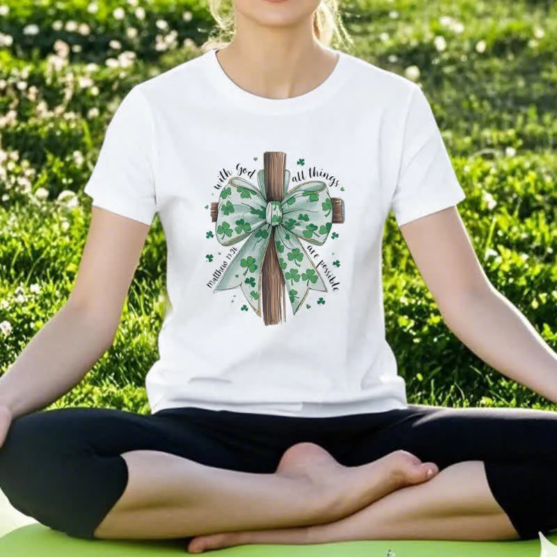 Christianartworkshop Faith and Fortune in Harmony Faith-Inspired T-Shirt sold by Christian Art Workshop product image thumbnail 5