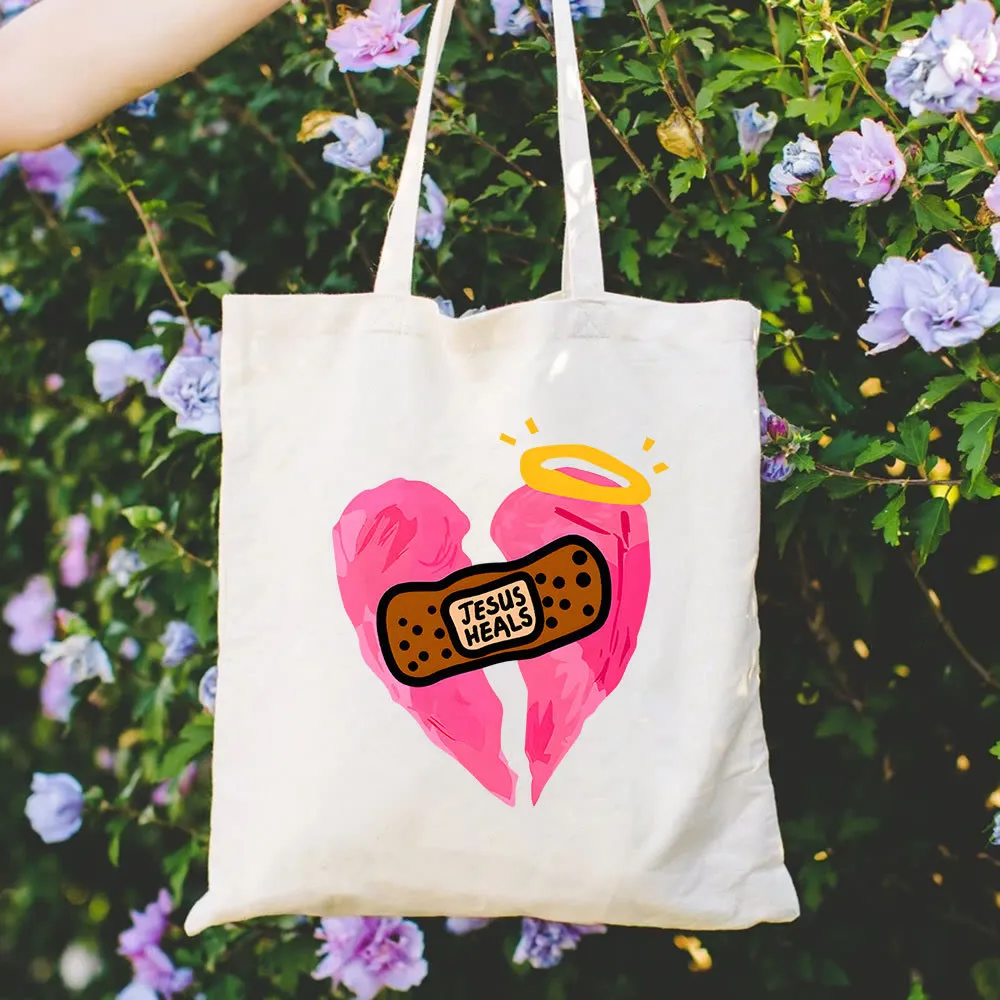 Christianartworkshop Jesus Heals Christian Canvas Tote Bag sold by Christian Art Workshop