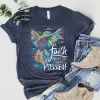 Christianartworkshop Faith's Flight: Vibrant Hummingbird Polyester Women's T-shirt sold by Christian Art Workshop