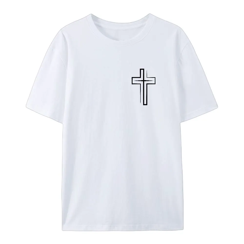 Christianartworkshop Saved By The Lord Cotton T-Shirt sold by Christian Art Workshop product image thumbnail 3