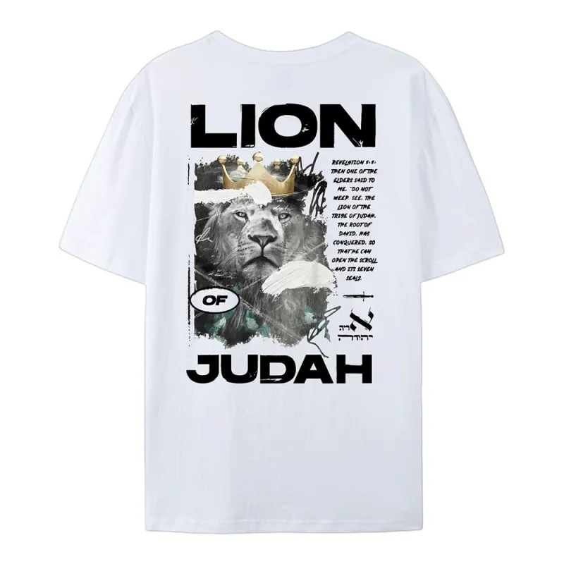 Christianartworkshop Lion Of Judan Cotton T-Shirt sold by Christian Art Workshop