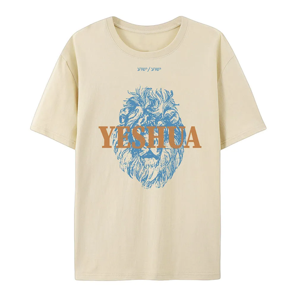 Christianartworkshop Yeshua Cotton T-Shirt sold by Christian Art Workshop product image thumbnail 4