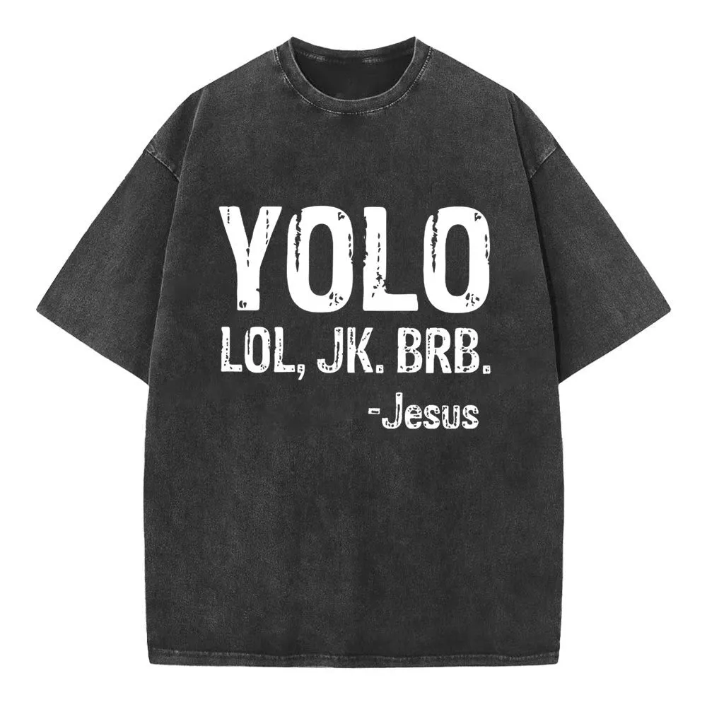 Christianartworkshop YOLO Christian Washed T-Shirt sold by Christian Art Workshop