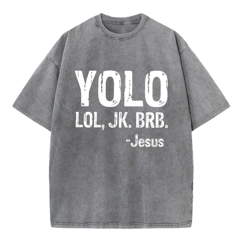 Christianartworkshop YOLO Christian Washed T-Shirt sold by Christian Art Workshop product image thumbnail 5