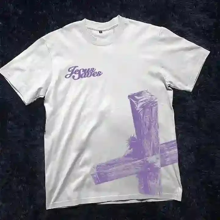 Christianartworkshop Sopula Jesus Saves Cross Print Graphic T-Shirt sold by Christian Art Workshop product image thumbnail 2