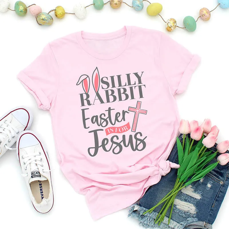 Christianartworkshop Silly Rabbit Easter Is For Jesus Shirt made by Christian Art Workshop