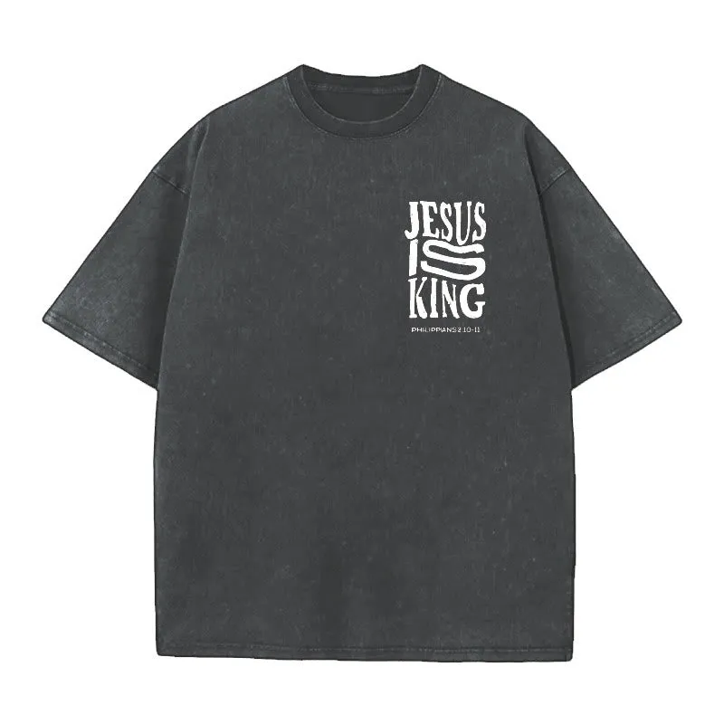 Christianartworkshop Jesus Is King Graphic T-Shirt sold by Christian Art Workshop product image thumbnail 4