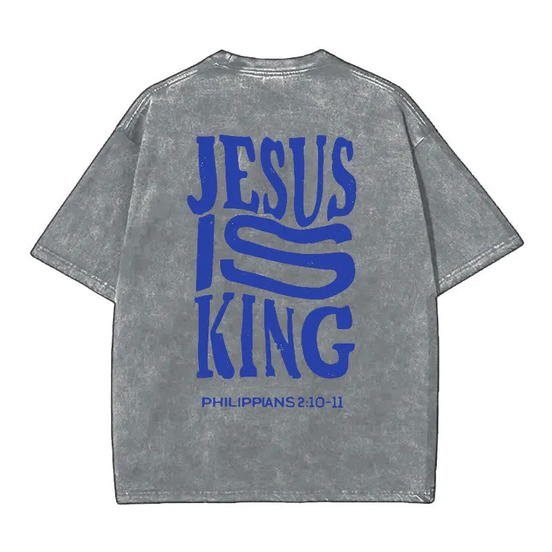 Christianartworkshop Jesus Is King Graphic T-Shirt sold by Christian Art Workshop product image thumbnail 5