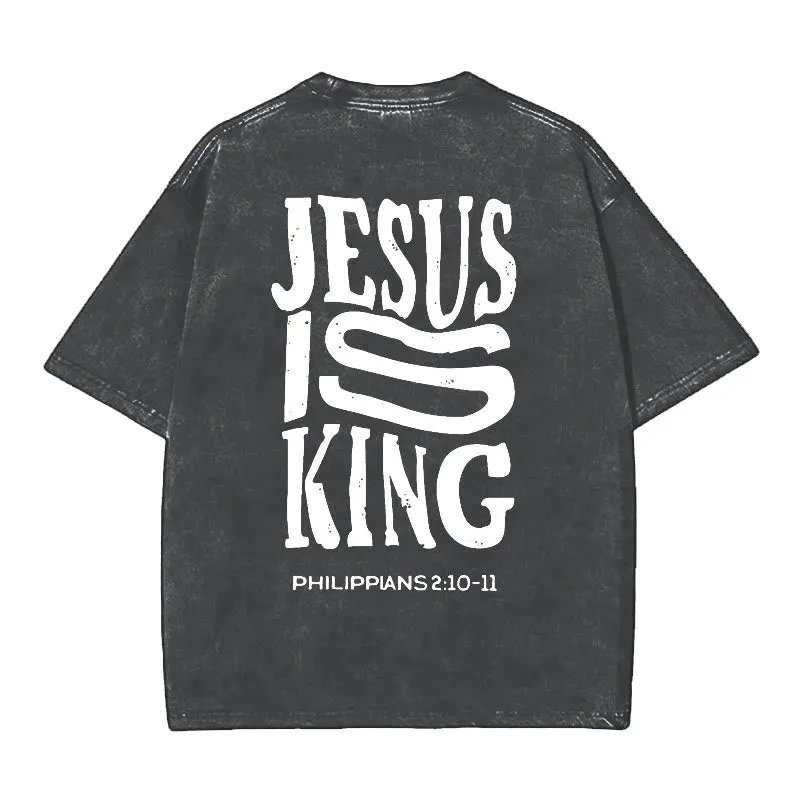 Christianartworkshop Jesus Is King Graphic T-Shirt sold by Christian Art Workshop product image thumbnail 3