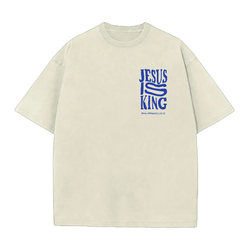 Christianartworkshop Jesus Is King Graphic T-Shirt sold by Christian Art Workshop product image thumbnail 2