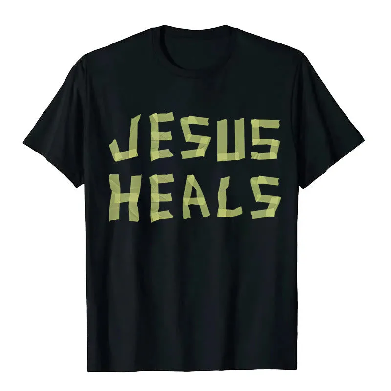 Christianartworkshop Jesus Heals Graphic T-Shirt sold by Christian Art Workshop