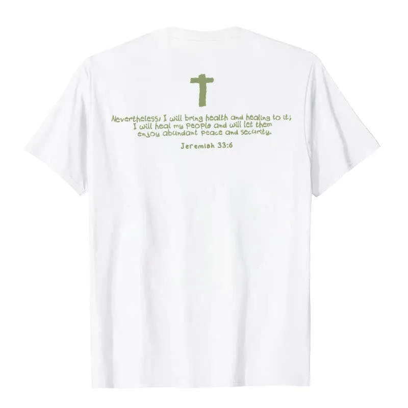 Christianartworkshop Jesus Heals Graphic T-Shirt sold by Christian Art Workshop product image thumbnail 4
