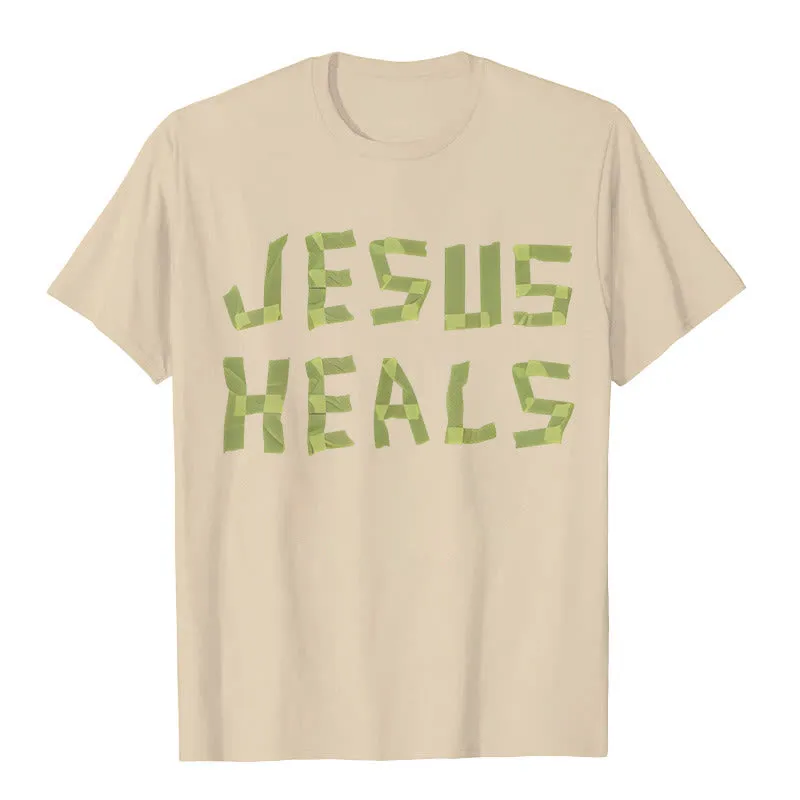 Christianartworkshop Jesus Heals Graphic T-Shirt sold by Christian Art Workshop product image thumbnail 5