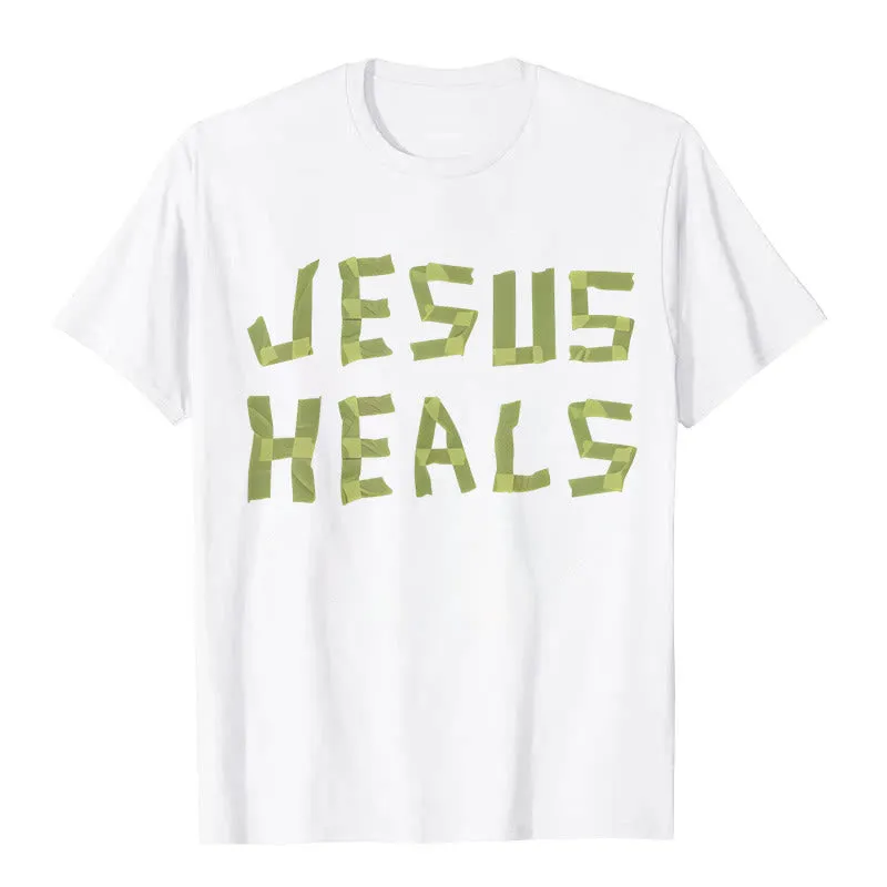Christianartworkshop Jesus Heals Graphic T-Shirt sold by Christian Art Workshop product image thumbnail 3