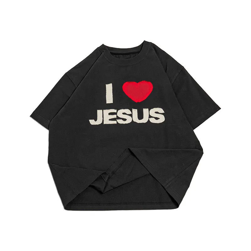 Christianartworkshop I Love Jesus Unisex T-shirt sold by Christian Art Workshop