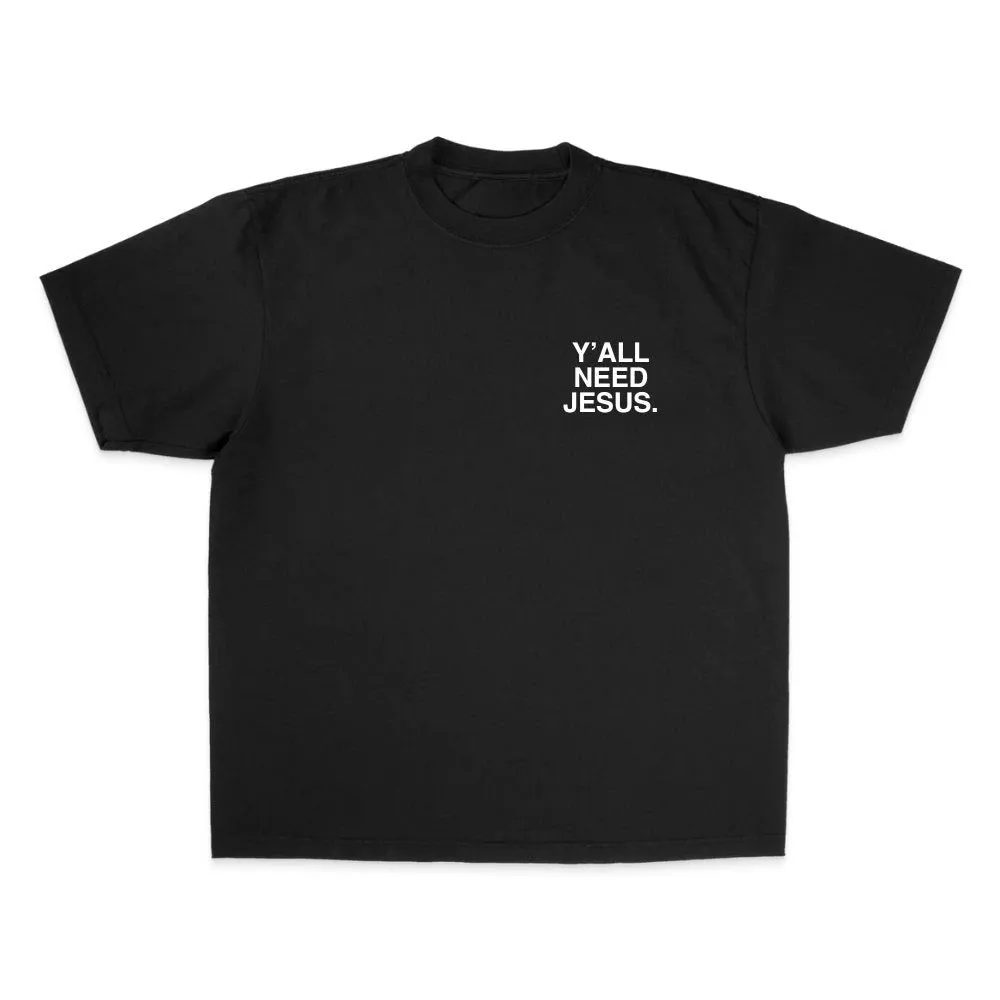 Christianartworkshop "Y'ALL NEED JESUS" T-Shirt sold by Christian Art Workshop product image thumbnail 2