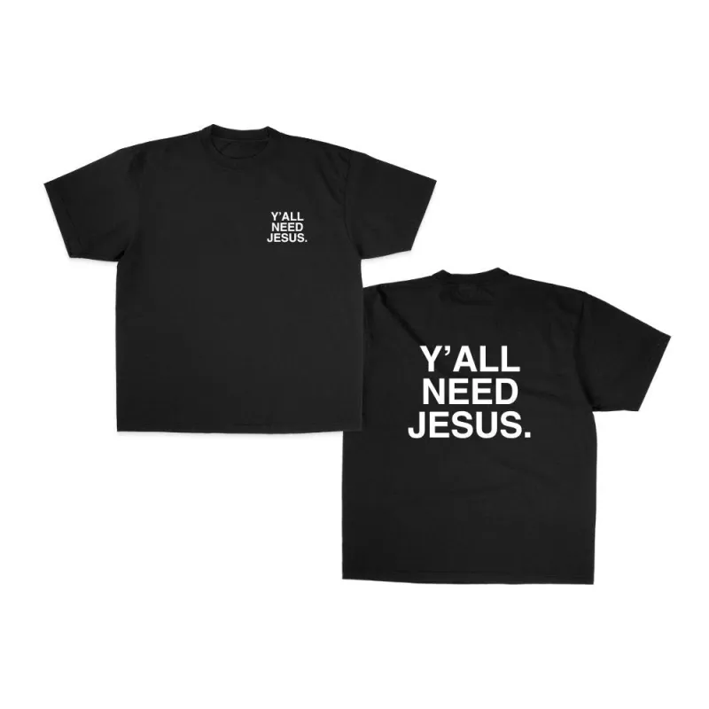 Christianartworkshop "Y'ALL NEED JESUS" T-Shirt sold by Christian Art Workshop