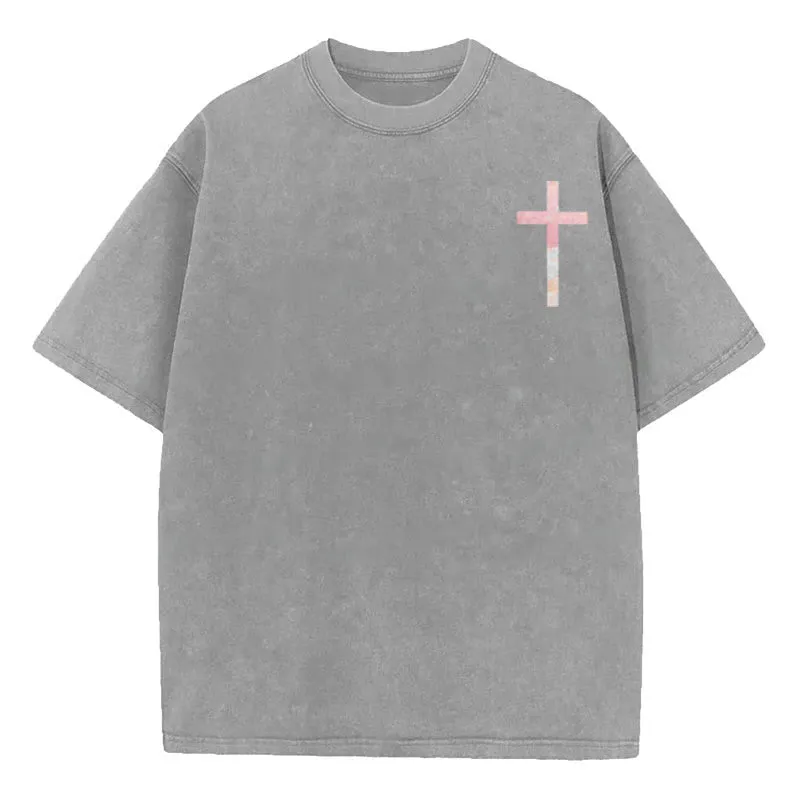 Christianartworkshop His Mercies Are New Double Sided Unisex Washed Christian T-Shirt sold by Christian Art Workshop product image thumbnail 5