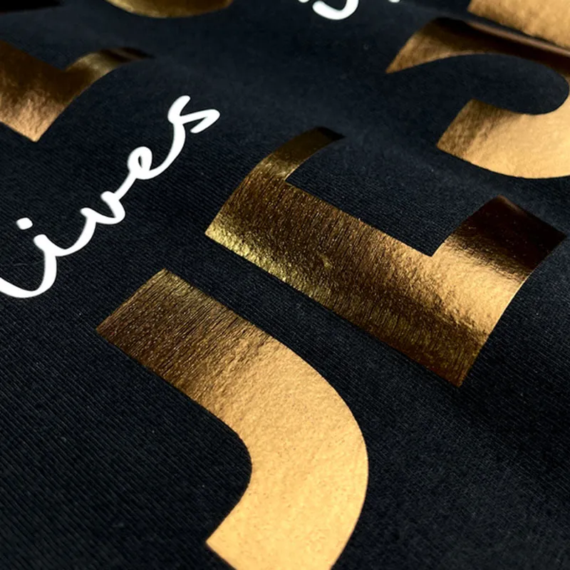 Christianartworkshop Glamorous Faith Jesus Lives in Me Gold Text Christian T-Shirt sold by Christian Art Workshop product image thumbnail 4