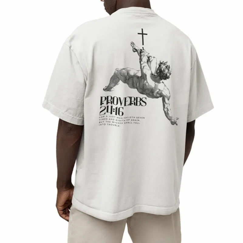 Christianartworkshop Proverbs 24:16' Christian T-Shirt sold by Christian Art Workshop product image thumbnail 5